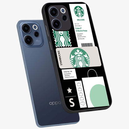 Starbucks Mocha Glass Case displayed in angled mockup highlighting stylish mocha themed design with cozy café aesthetic.