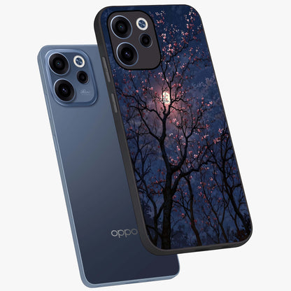 Twilight Sakura Serenade Glass Case displayed in angled mockup highlighting delicate sakura flower design with dreamy aesthetic.