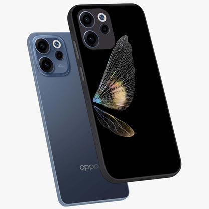 Whispers Of Wings Glass Case displayed in angled mockup highlighting soft feather design with celestial aesthetic style.