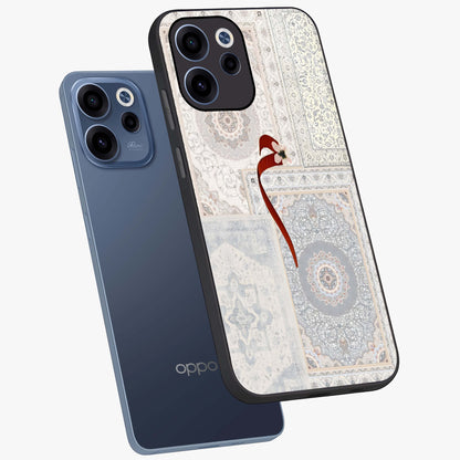 White Aesthetic Bow Glass Case displayed in angled mockup highlighting clean bow design with soft aesthetic style.