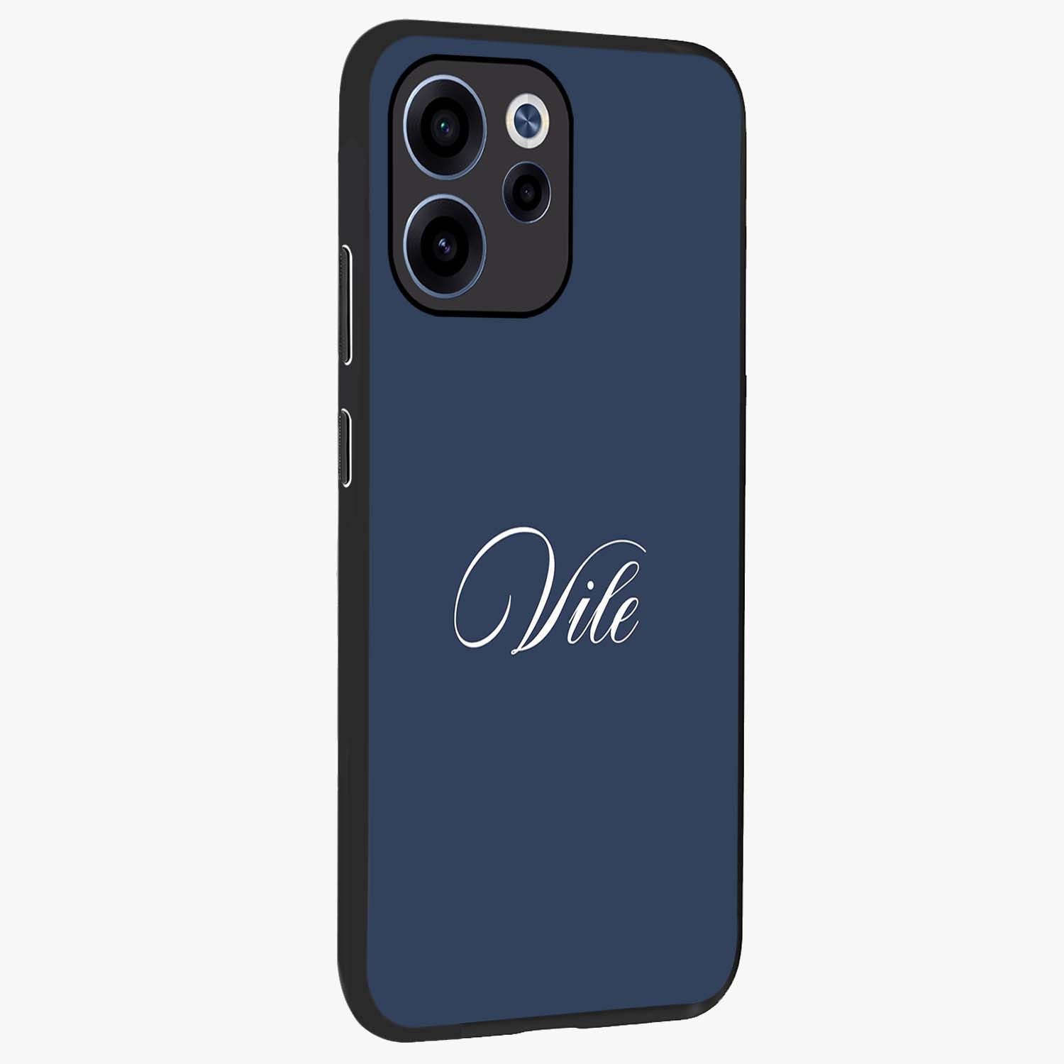 Blue Vintage Floral Pattern Glass Case displayed in angled mockup highlighting classic blue floral pattern and retro aesthetic design.