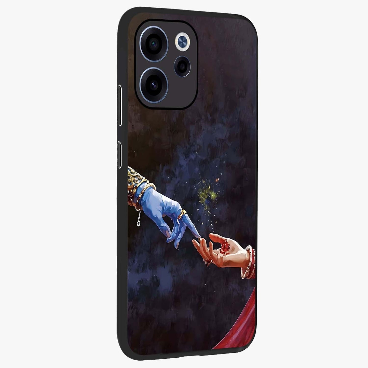 Divine Touch Eternal Glass Case upright view showcasing peaceful spiritual artwork with eternal divine theme.