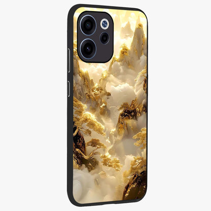 Gates Of Illumination Glass Case upright view showcasing glowing gateway artwork with mystical celestial theme.