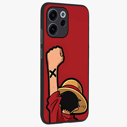 Luffy X Spirit Glass Case upright view showcasing striking anime artwork with adventurous character theme.