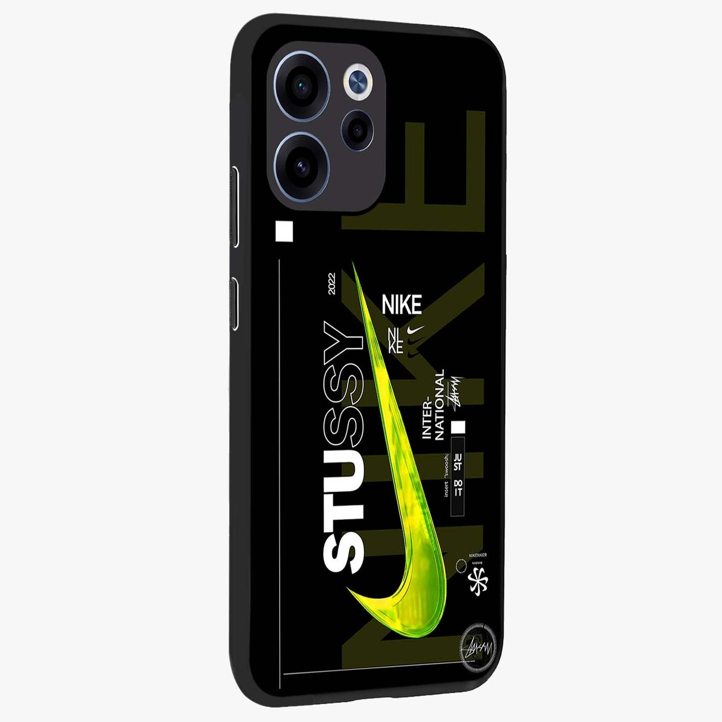 Neon Street Edition Glass Case upright view showcasing colorful neon artwork with modern street culture theme.