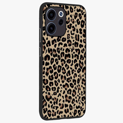 Savage Chic Pattern Glass Case upright view showcasing trendy decorative artwork with edgy fashion theme.