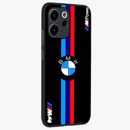 Turbo BMW Beast Glass Case upright view showcasing powerful car artwork with modern motorsport theme.