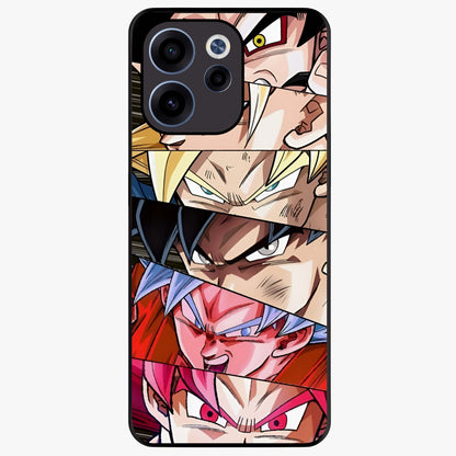 Anime Character Glass Case showing flat back view with vibrant anime artwork and glossy glass finish.