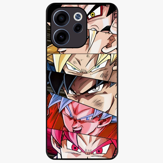 Anime Character Glass Case showing flat back view with vibrant anime artwork and glossy glass finish.