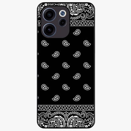 Retro Rebel Threads Glass Case showing flat back view with vintage street style artwork and glossy glass finish.
