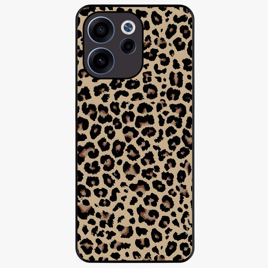 Savage Chic Pattern Glass Case showing flat back view with stylish patterned artwork and glossy glass finish.