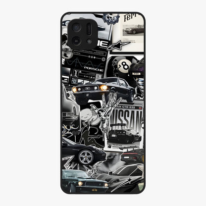 Aesthetic Dark Love Glass Case showing flat back view with dark romantic artwork and glossy glass finish.