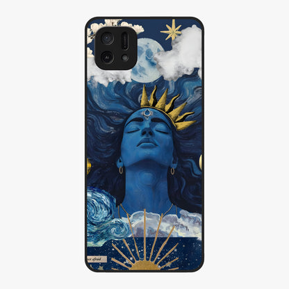 Aesthetic Lord Shiva Glass Case showing flat back view with divine Shiva artwork and glossy glass finish.