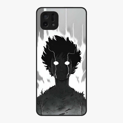 Awakened Inner Rage Glass Case showing flat back view with intense artistic artwork and glossy glass finish.
