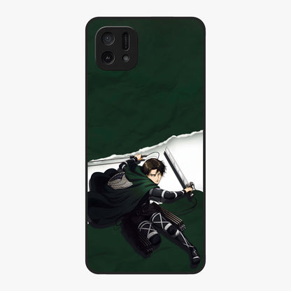 Emerald War Vanguard Glass Case showing flat back view with powerful warrior themed artwork and glossy glass finish.
