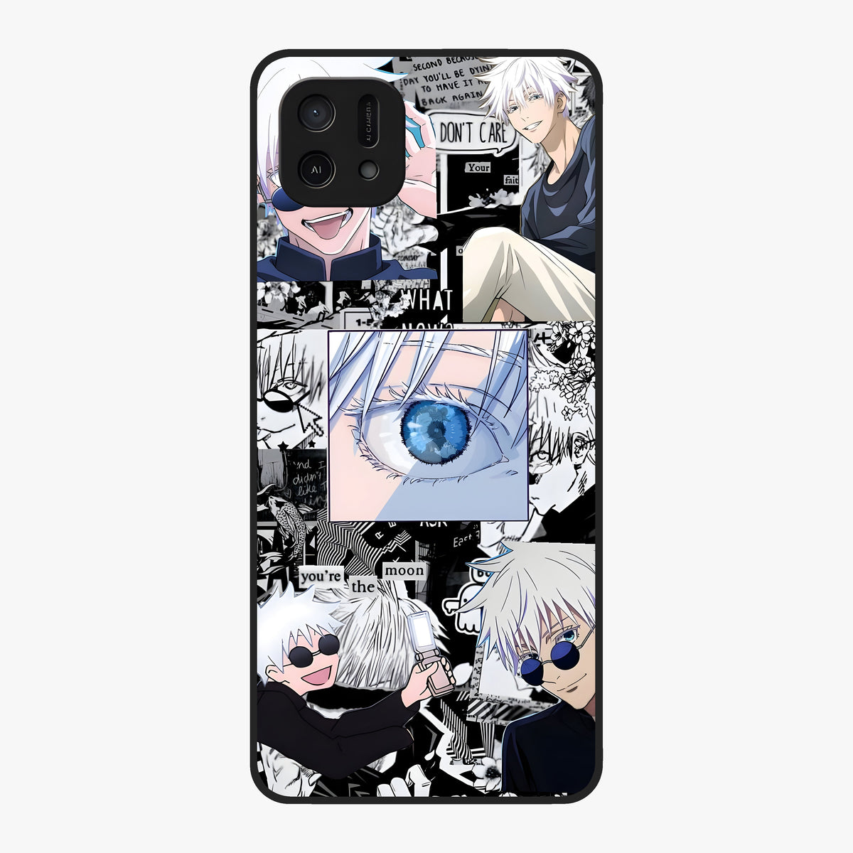 Infinity Sorcerer Chaos Glass Case showing flat back view with mystical sorcerer themed artwork and glossy glass finish.