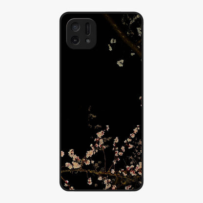 Petal Moon Light With Custom Name Glass Case showing flat back view with floral moonlight artwork and personalized name design.