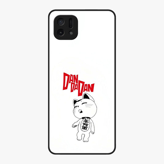 Playful Spirit Charm Glass Case showing flat back view with cheerful charm themed artwork and glossy glass finish.