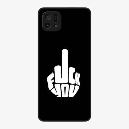 Rebel Mode On Glass Case showing flat back view with bold rebellious typography artwork and glossy glass finish.