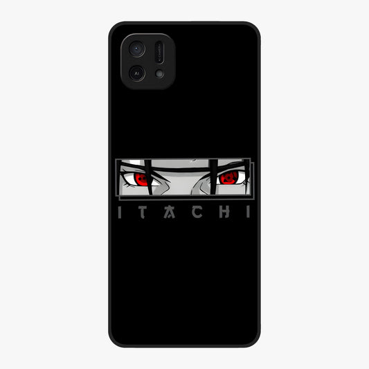 Scarlet Gaze Dominance Glass Case showing flat back view with striking red themed artwork and glossy glass finish.