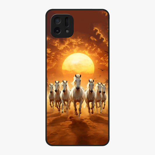 Wild Sunset Majesty Glass Case showing flat back view with majestic sunset landscape artwork and glossy glass finish.