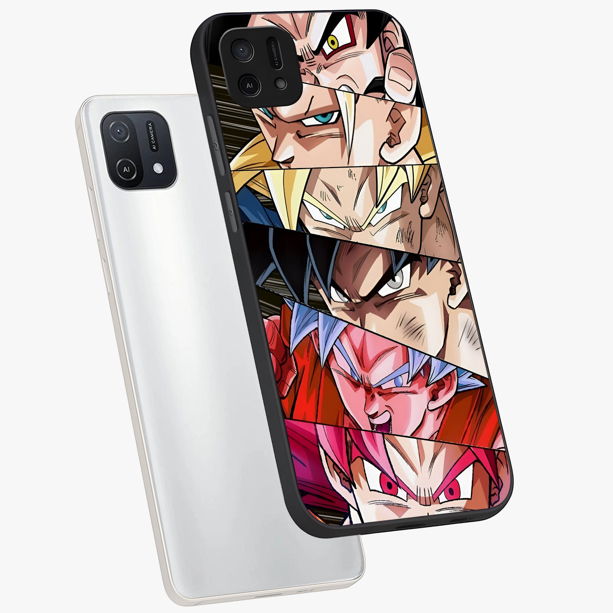 Anime Character Glass Case displayed in angled mockup highlighting colorful anime character illustration.