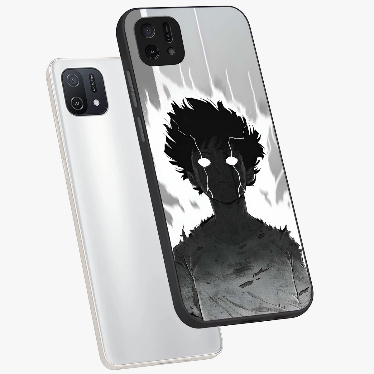 Awakened Inner Rage Glass Case displayed in angled mockup highlighting powerful graphic design and bold artistic theme.
