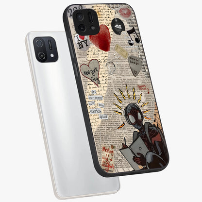 City Dream Sketch Glass Case displayed in angled mockup highlighting minimal city illustration with aesthetic sketch style.