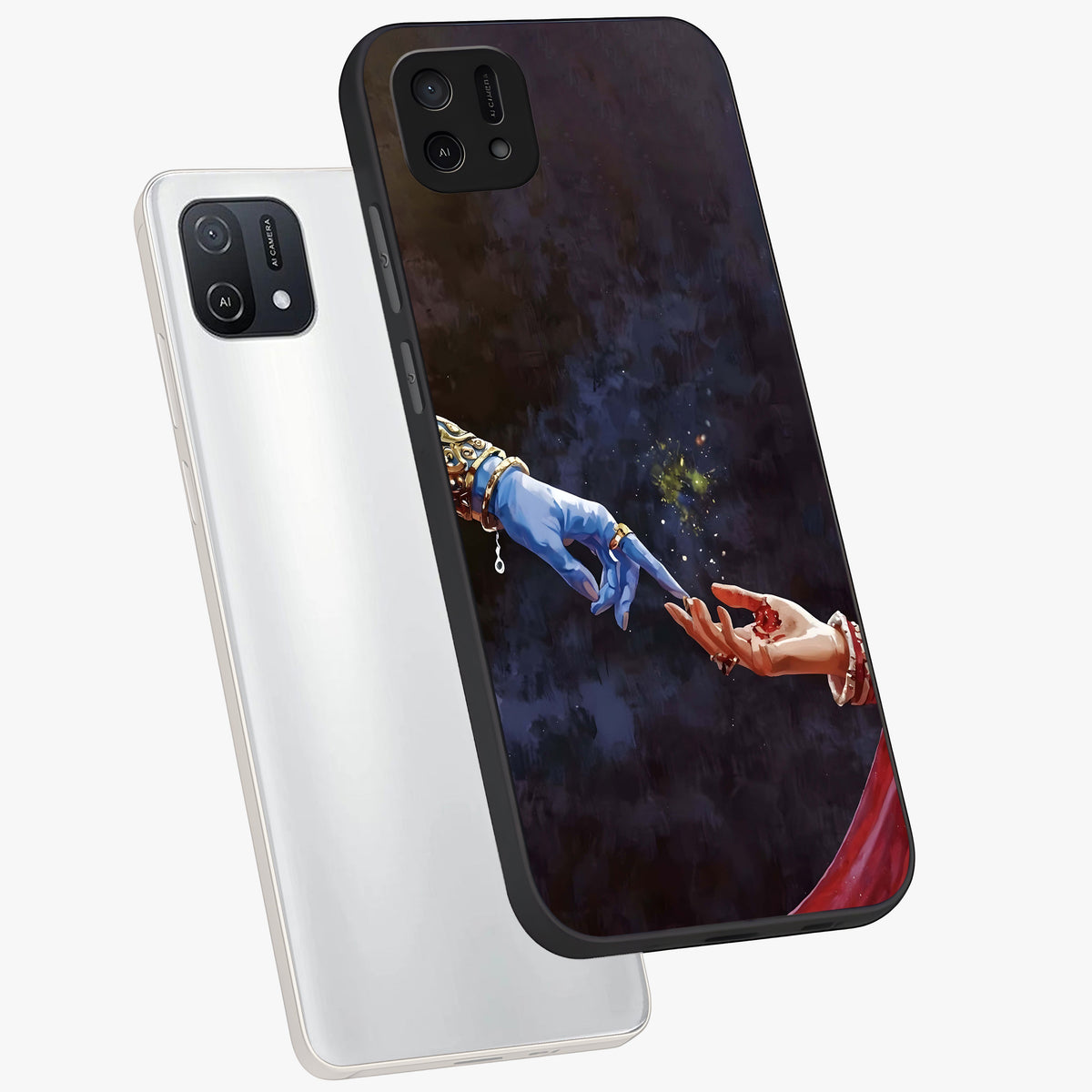 Divine Touch Eternal Glass Case displayed in angled mockup highlighting elegant divine inspired design with calm aesthetic style.