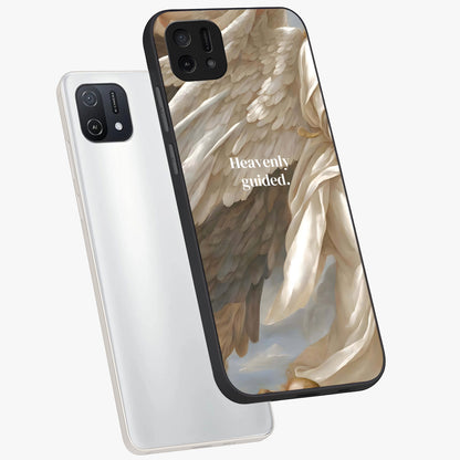 Divine Winged Grace Glass Case displayed in angled mockup highlighting graceful wing design with divine aesthetic style.