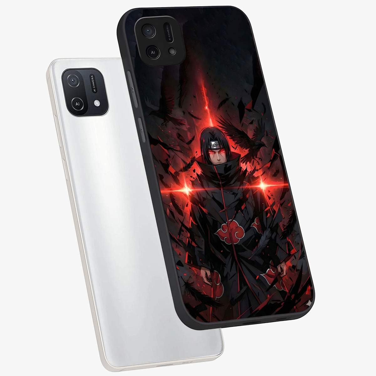 Focused Blade Discipline Glass Case displayed in angled mockup highlighting clean minimal text artwork with modern aesthetic style.