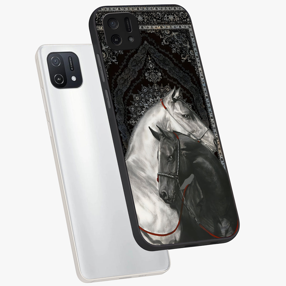 Majestic Ride Legacy Glass Case displayed in angled mockup highlighting sleek vehicle design with bold racing aesthetic.