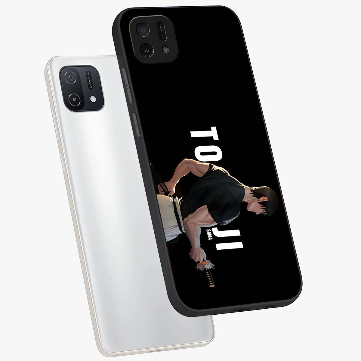 Midnight Blade Resolve Glass Case displayed in angled mockup highlighting powerful blade illustration with dramatic dark aesthetic.