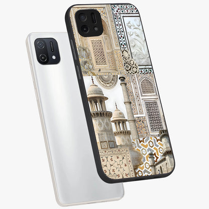 Mughal Marble Legacy Glass Case displayed in angled mockup highlighting elegant heritage marble artwork with royal aesthetic.