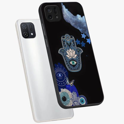 Mystic Hand Aura Glass Case displayed in angled mockup highlighting magical aura design with spiritual aesthetic style.