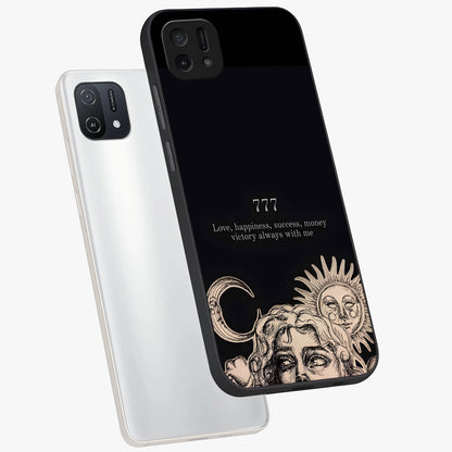 Mystic Victory Aura Glass Case displayed in angled mockup highlighting energetic aura design with bold mystical aesthetic.