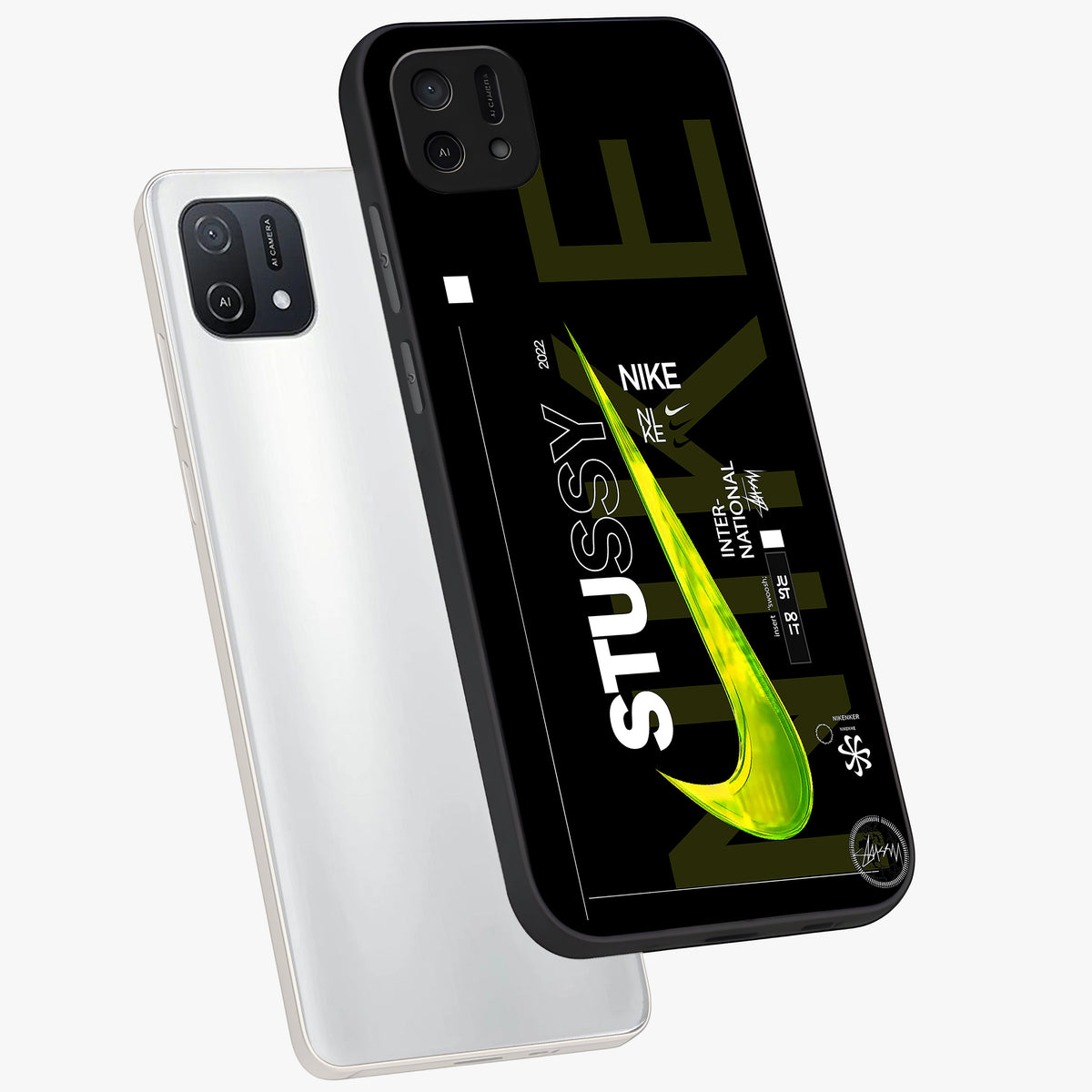 Neon Street Edition Glass Case displayed in angled mockup highlighting vibrant urban design with bold street aesthetic.