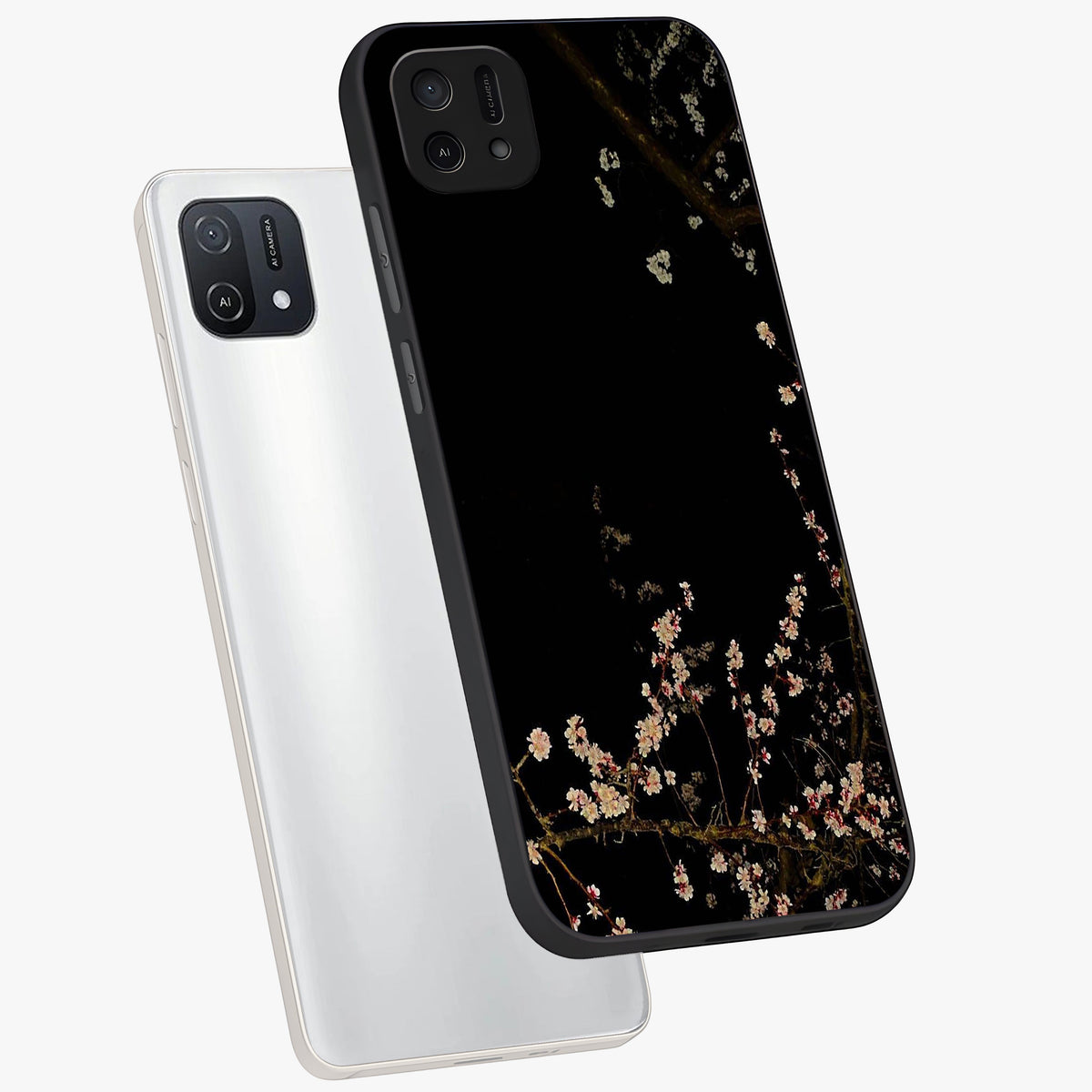 Petal Moon Light With Custom Name Glass Case displayed in angled mockup highlighting delicate petal design with custom name feature.