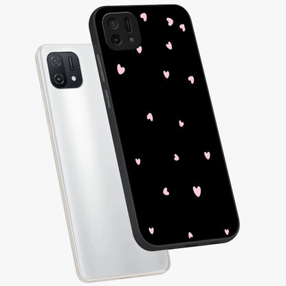Pink Love Drops Glass Case displayed in angled mockup highlighting cute love drop design with vibrant pink aesthetic.