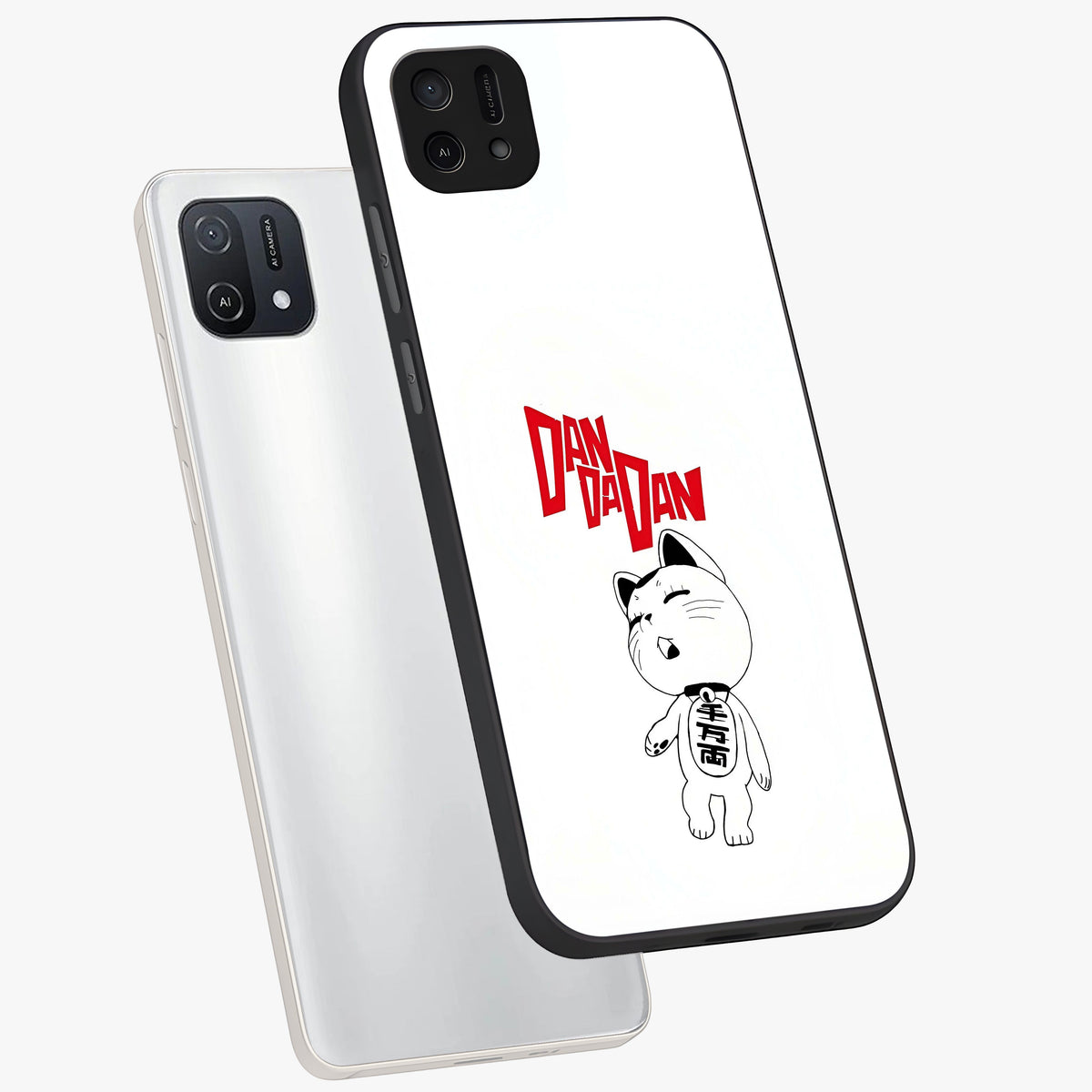 Playful Spirit Charm Glass Case displayed in angled mockup highlighting lively decorative design with playful aesthetic style.