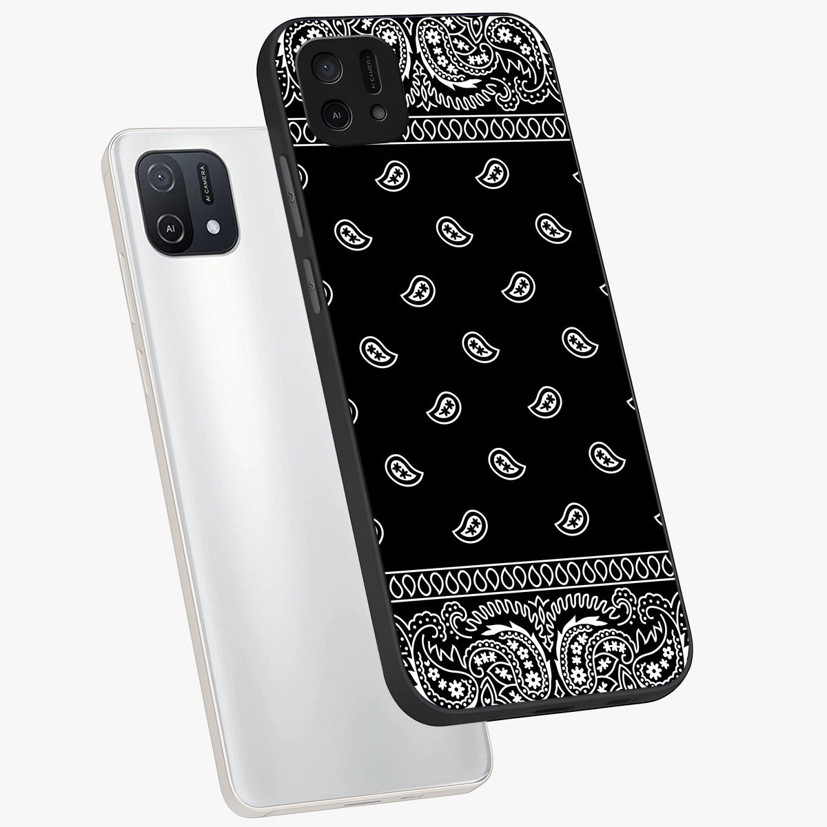 Retro Rebel Threads Glass Case displayed in angled mockup highlighting retro inspired graphic design with rebellious aesthetic.