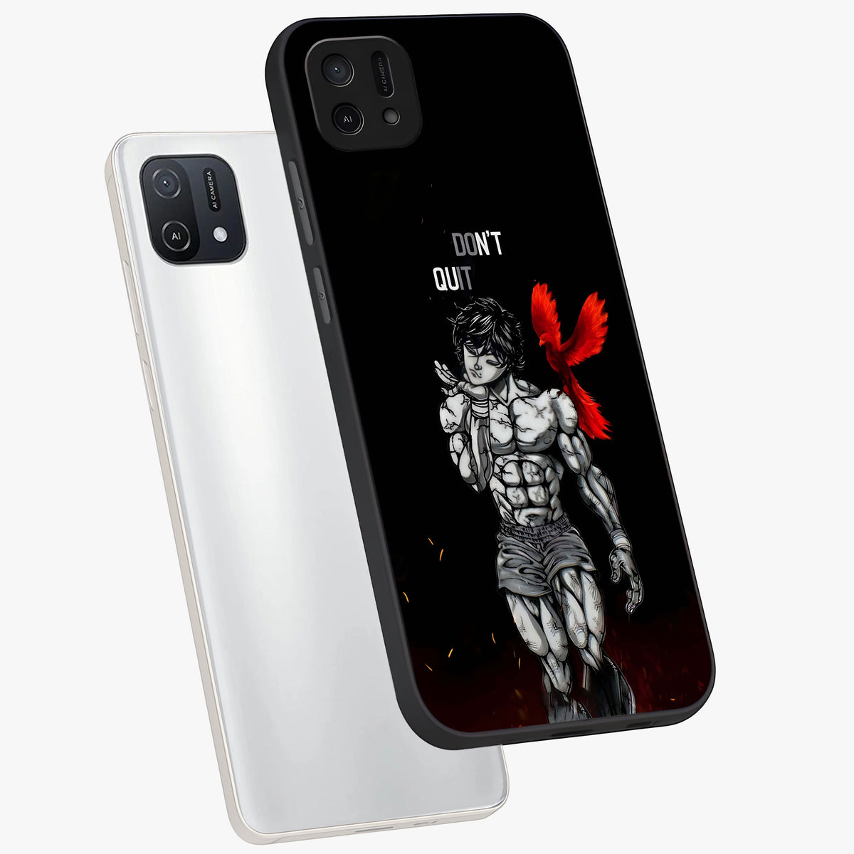 Rise Beyond Limits Glass Case displayed in angled mockup highlighting inspiring message design with modern aesthetic style.