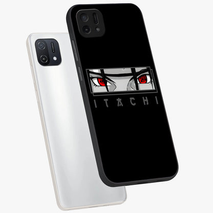 Scarlet Gaze Dominance Glass Case displayed in angled mockup highlighting intense visual design with bold scarlet aesthetic.
