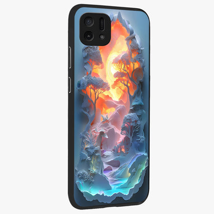 Glow Forest Portal Glass Case upright view showcasing enchanted forest portal artwork with fantasy nature theme.