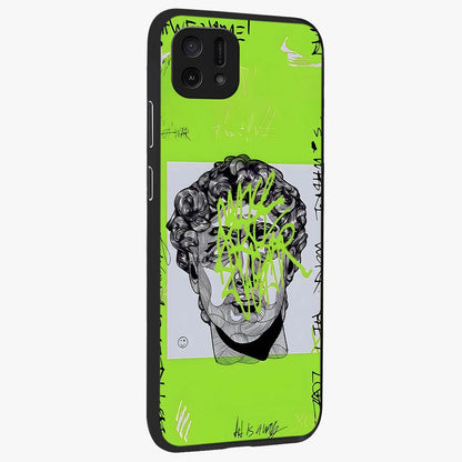 Neo Graffiti Rebellion Glass Case upright view showcasing colorful graffiti artwork with bold modern street style.
