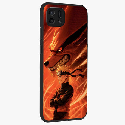 Nine Tails Legacy Glass Case upright view showcasing dramatic nine-tails artwork with intense anime themed design.