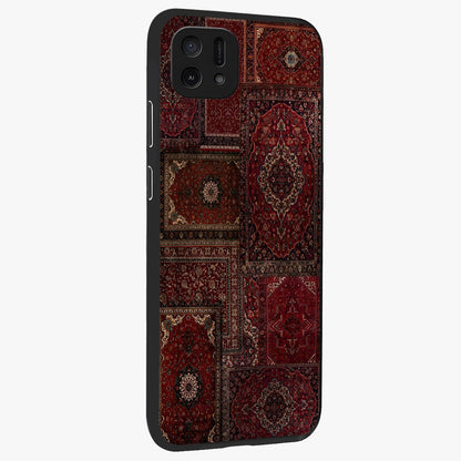 Persian Velvet Tale Glass Case upright view showcasing elegant Persian artwork with classic heritage theme.
