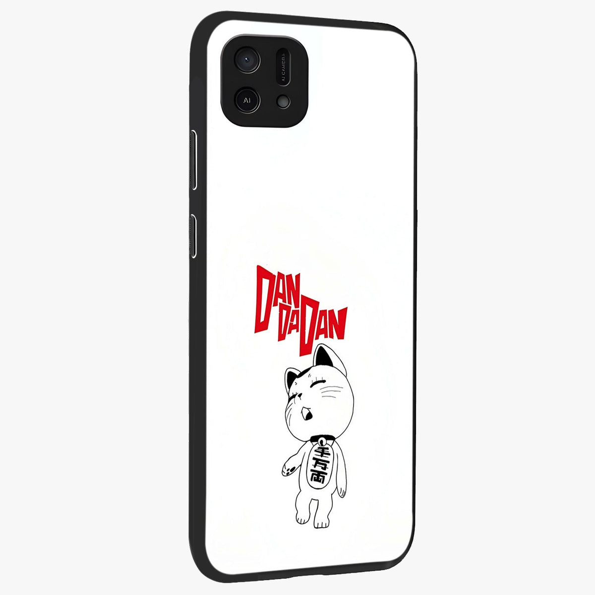 Playful Spirit Charm Glass Case upright view showcasing vibrant charm artwork with fun artistic theme.
