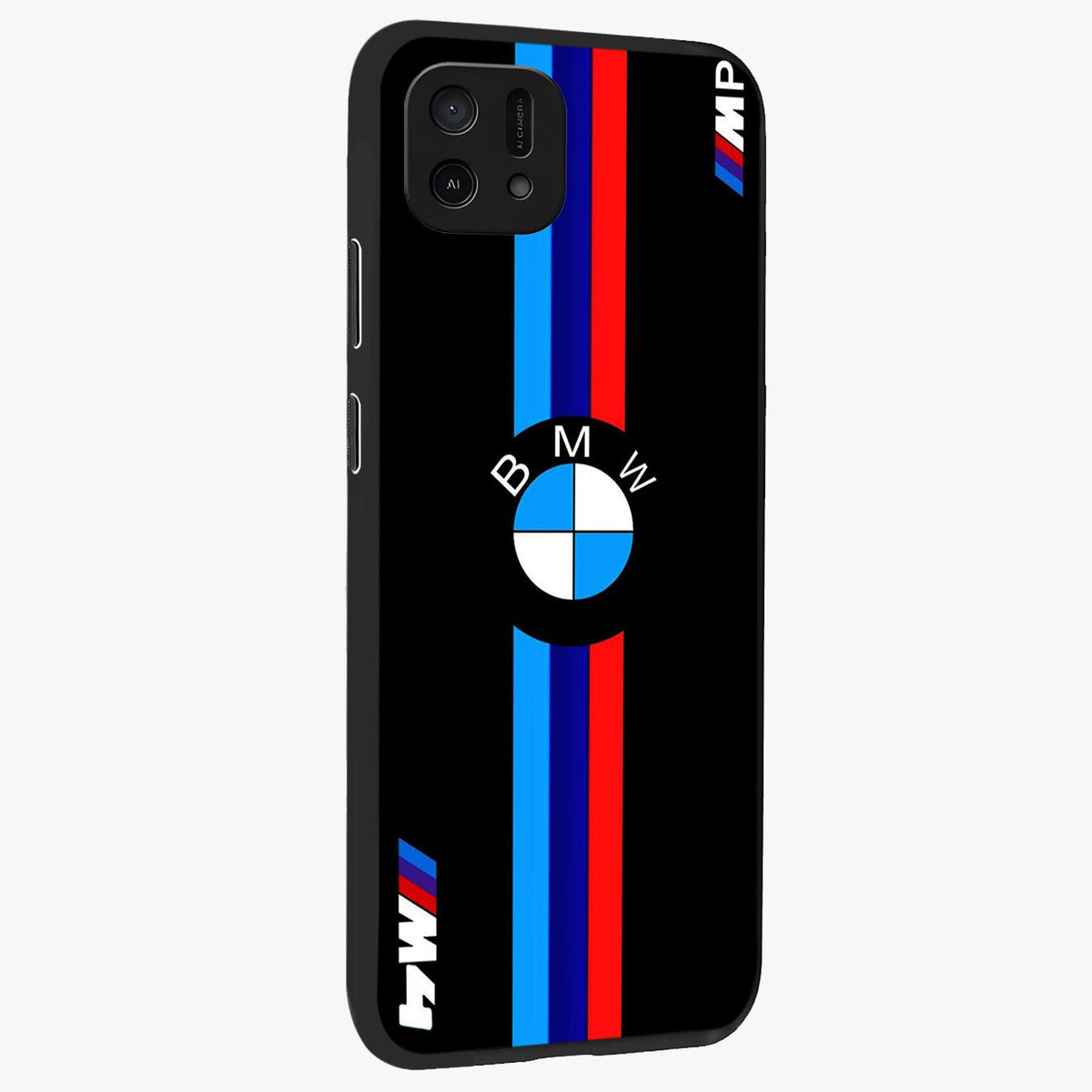 Turbo BMW Beast Glass Case upright view showcasing powerful car artwork with modern motorsport theme.