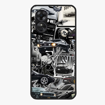 Aesthetic Dark Love Glass Case showing flat back view with dark romantic artwork and glossy glass finish.